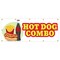 Signmission Hot Dog Combo Banner Heavy Duty 13 Oz Vinyl with Grommets B-120 Hot Dog Combo - alternate 1